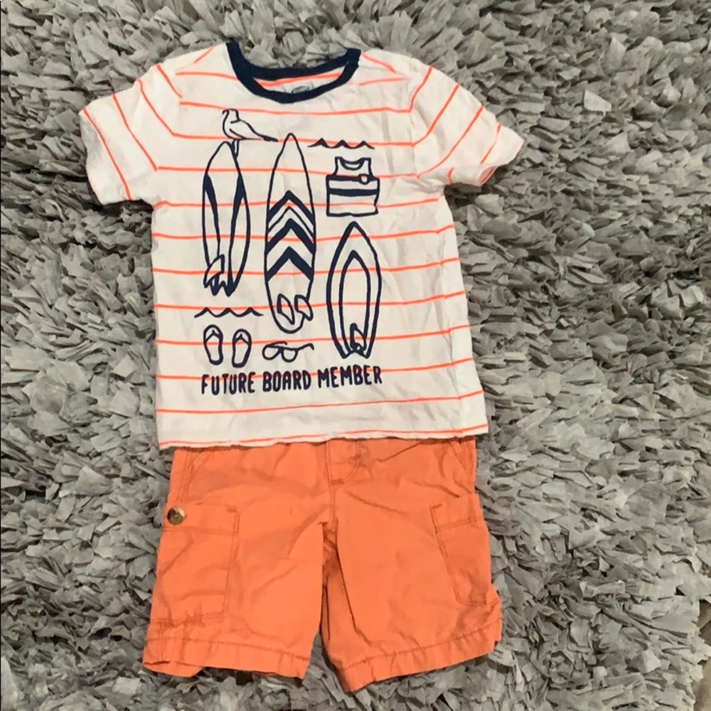 Matching summer shorts and shirt
